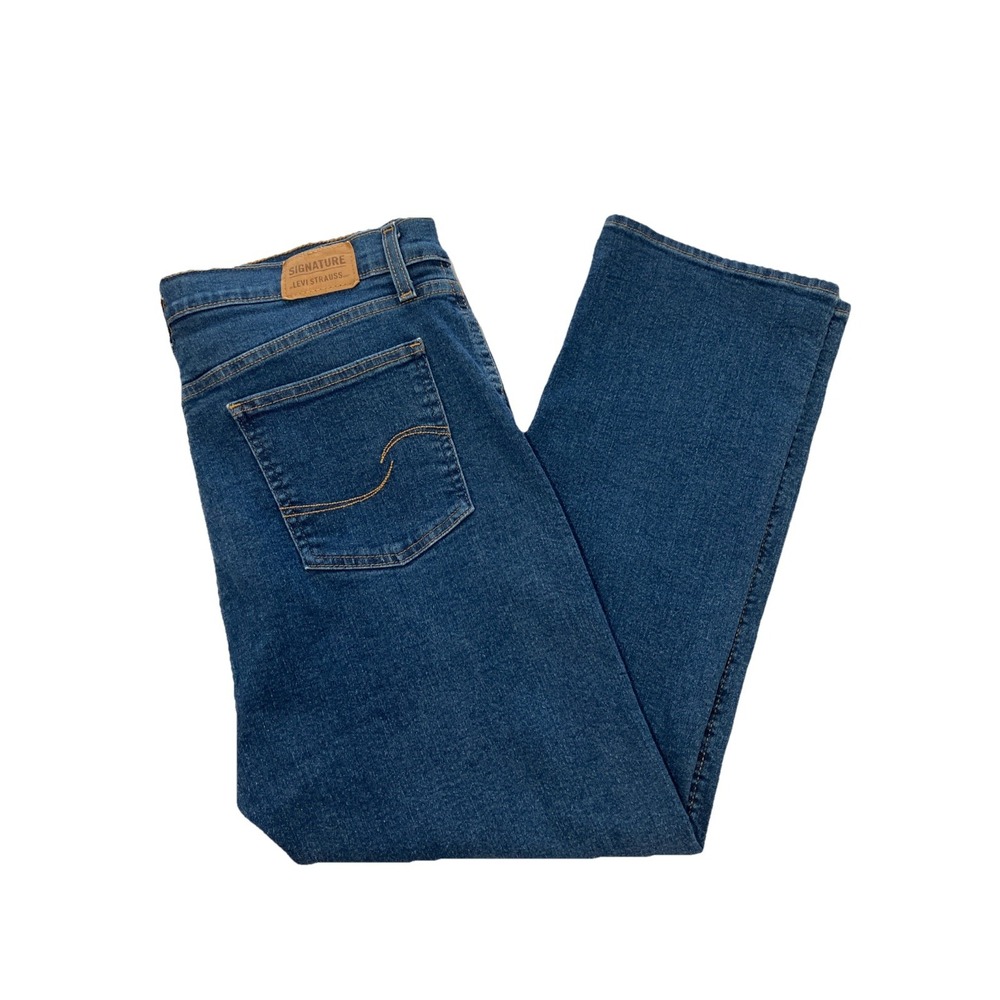 Levi Strauss Signature Women's Jeans Heritage High Rise Straight Size 18